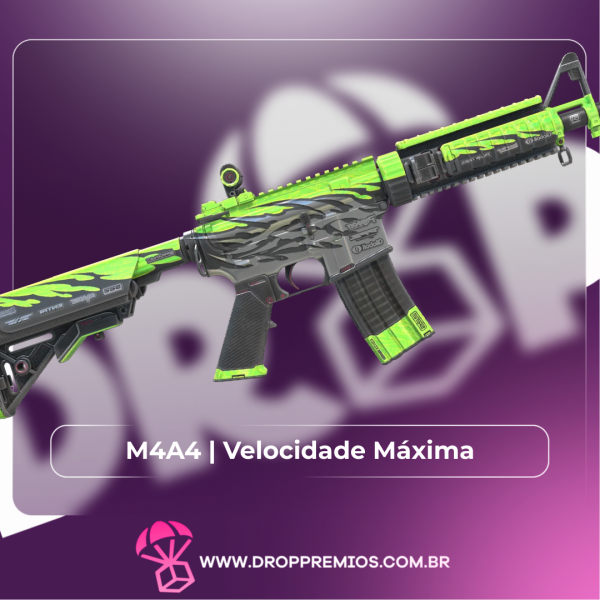 0340 PRÊMIO - M4A4 | Velocidade Máxima (Bem Desgastada)